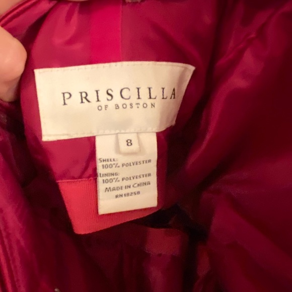 Priscilla of Boston Cranberry size 8 bridesmaid dress - Picture 3 of 4